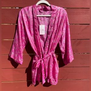 Vintage Sari Kimono Robe